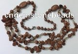 CGN682 23.5 inches chinese crystal & goldstone beaded necklaces