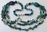 CGN684 23.5 inches chinese crystal & mixed gemstone beaded necklaces