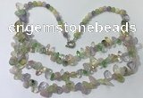 CGN698 22.5 inches chinese crystal & mixed gemstone beaded necklaces