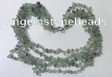 CGN742 19.5 inches stylish 5 rows mixed gemstone chips necklaces