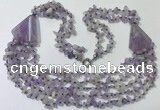 CGN781 23.5 inches stylish lavender amethyst chips necklaces