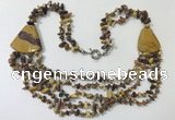 CGN784 23.5 inches stylish mookaite gemstone chips necklaces