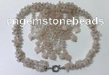 CGN825 20 inches stylish rose quartz statement necklaces