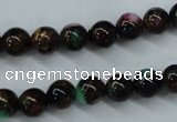 CGO01 15.5 inches 4mm round gold multi-color stone beads