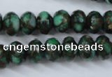 CGO125 15.5 inches 8*12mm faceted rondelle gold green color stone beads