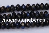 CGO181 15.5 inches 5*8mm rondelle gold blue color stone beads