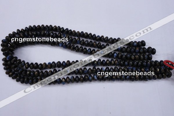 CGO181 15.5 inches 5*8mm rondelle gold blue color stone beads