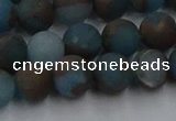 CGO258 15.5 inches 10mm round matte gold multi-color stone beads