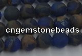 CGO261 15.5 inches 6mm round matte gold multi-color stone beads