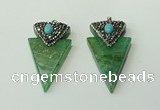 CGP105 30*55mm arrowhead agate gemstone pendants wholesale