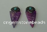 CGP112 30*55mm arrowhead agate gemstone pendants wholesale
