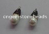 CGP1500 10*25mm teardrop pearl shell pendants wholesale