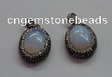 CGP1508 18*25mm oval opal pendants wholesale