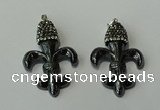 CGP151 28*40mm hematite gemstone pendants wholesale