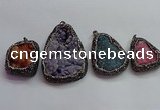 CGP1543 35*40mm - 45*70mm freeform druzy agate pendants