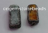 CGP1545 20*40mm - 22*45mm rectangle druzy agate pendants