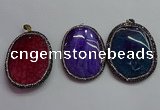 CGP1548 40*55mm - 45*60mm oval agate pendants wholesale