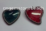 CGP1549 48*50mm - 50*55mm heart agate pendants wholesale