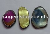 CGP1553 50*75mm - 58*100mm freeform agate pendants wholesale