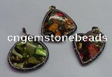 CGP1564 45*50mm freeform sea sediment jasper pendants