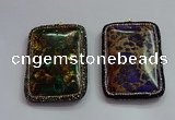 CGP1565 45*65mm rectangle sea sediment jasper pendants