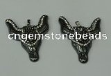 CGP161 40*50mm ox-head hematite gemstone pendants wholesale