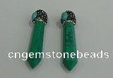 CGP173 10*55mm sticks turquoise gemstone pendants wholesale