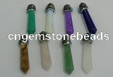 CGP198 10*55mm sticks mixed gemstone pendants wholesale