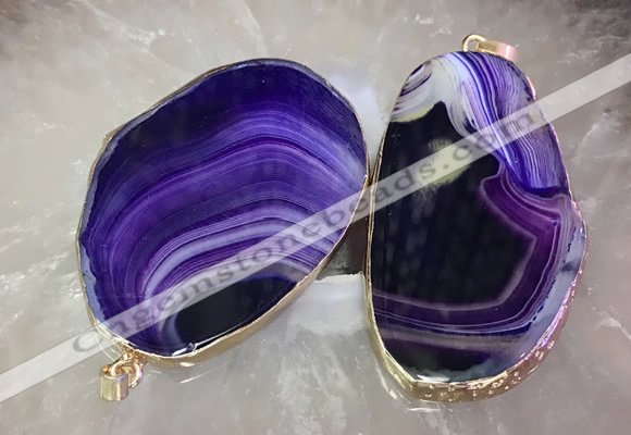 CGP2013 30*50mm - 50*80mm freeform agate slab pendants wholesale