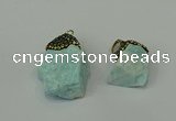 CGP202 15*25mm - 25*35mm nuggets amazonite gemstone pendants