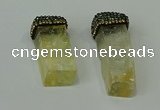 CGP216 12*35mm - 15*45mm freeform citrine gemstone pendants