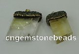 CGP217 20*30mm - 25*40mm freeform citrine gemstone pendants