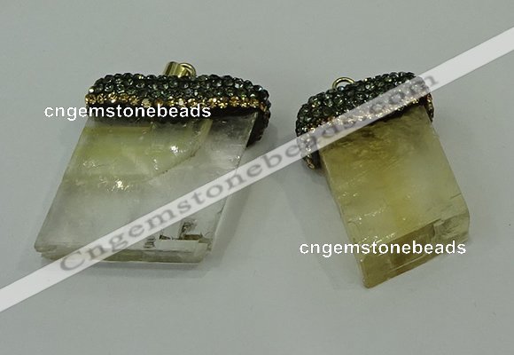 CGP217 20*30mm - 25*40mm freeform citrine gemstone pendants