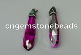 CGP244 17*70mm faceted teardrop crystal glass pendants wholesale