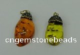 CGP278 20*35mm - 22*40mm freeform synthetic amber pendants