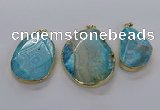 CGP3014 30*40mm - 45*55mm freeform agate gemstone pendants