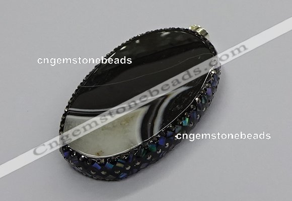 CGP3042 45*65mm - 45*70mm oval druzy agate pendants