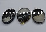 CGP3043 45*65mm - 45*70mm oval druzy agate pendants