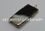 CGP3051 30*65mm - 35*75mm rectangle druzy agate pendants