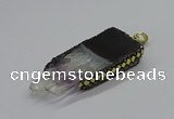 CGP3076 25*50mm - 30*65mm freeform druzy amethyst pendants