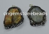 CGP3082 40*50mm - 45*55mm freeform druzy agate pendants