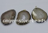 CGP3091 60*70mm - 70*80mm freeform druzy agate pendants