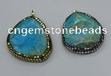 CGP3093 40*50mm - 50*65mm freeform agate gemstone pendants