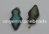 CGP3107 22*50mm arrowhead druzy agate pendants wholesale