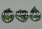 CGP311 35*45mm - 40*40mm abalone shell pendants wholesale