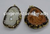 CGP3117 30*45mm - 40*55mm freeform druzy agate pendants