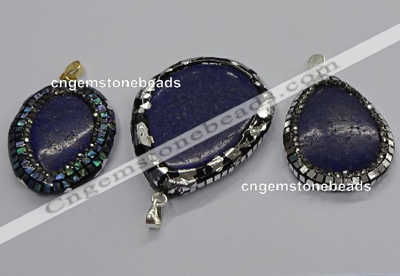 CGP3146 30*45mm - 45*55mm freeform lapis lazuli pendants