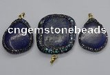 CGP3147 35*45mm - 45*60mm freeform lapis lazuli pendants