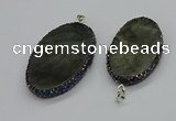 CGP3150 35*50mm - 40*60mm oval labradorite gemstone pendants