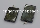 CGP3151 35*50mm - 40*60mm rectangle labradorite gemstone pendants